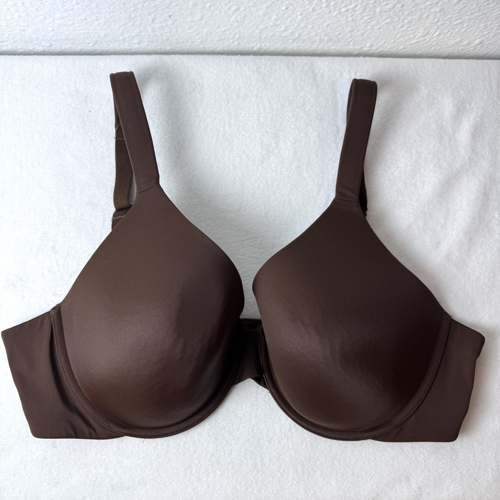 Ambrielle 40C Bra Brown Full‎ Figure Everyday Coverage Adjustable Straps Back